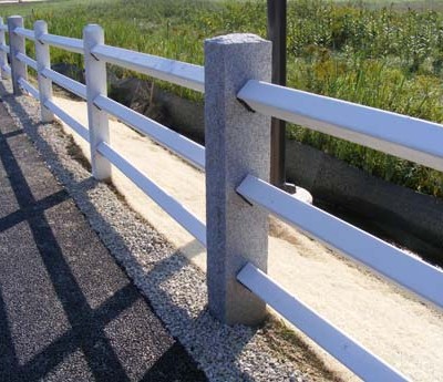 Gray fence posts